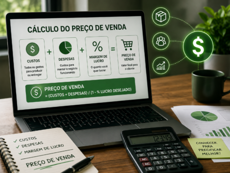 cálculo de preço de venda