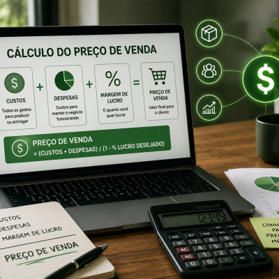 cálculo de preço de venda